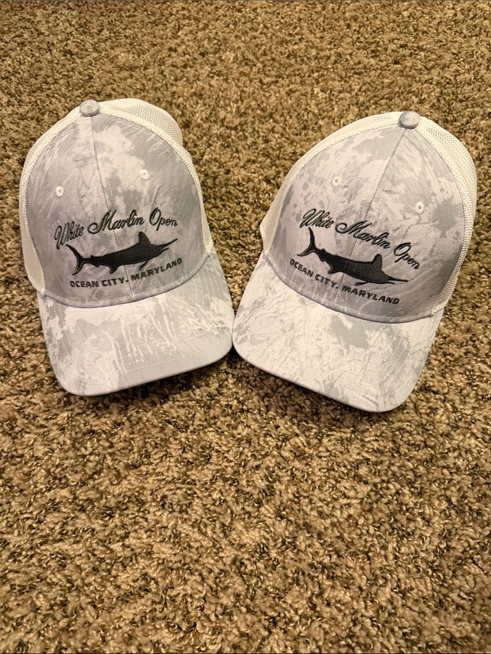 Huk White Marlin Open White Trucker Hat